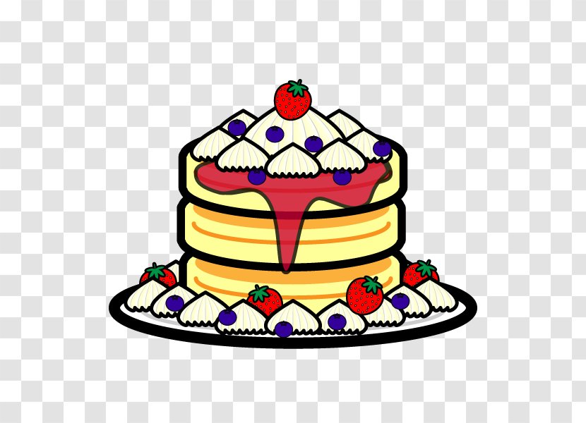 Pancake Shortcake Christmas Cake Clip Art - Black And White Transparent PNG