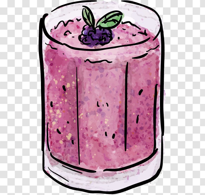 Juice Smoothie Drink - Drawing - Purple Transparent PNG
