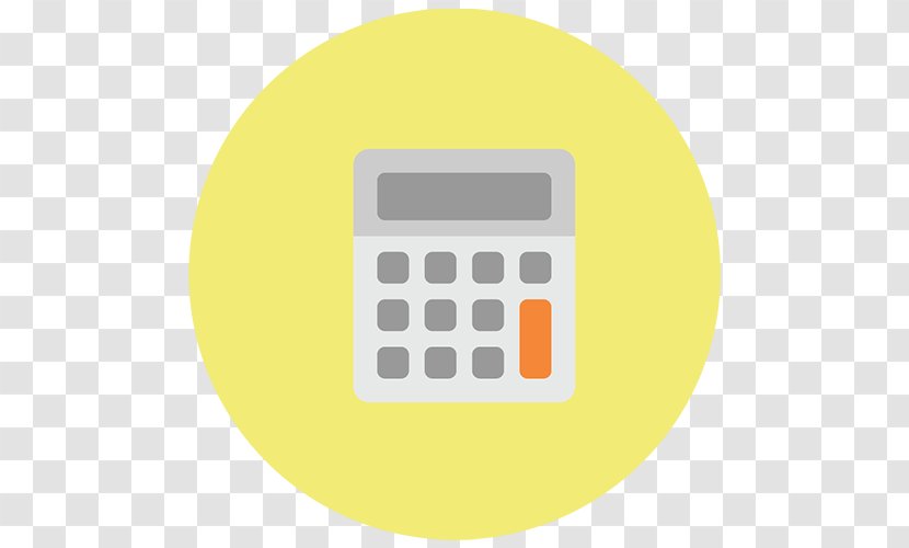 Calculator Font - Yellow Transparent PNG
