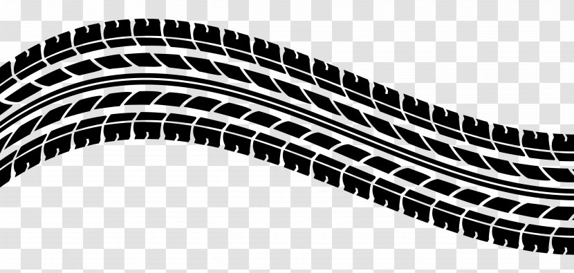 Car Bicycle Tires Mayfield's BodyShop Tread - Black And White - Tire Track Transparent PNG