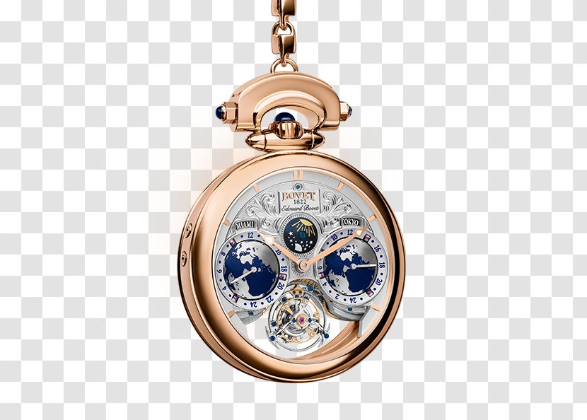 Bovet Fleurier Tourbillon Watchmaker - Clock - Black Pocket Watch Transparent PNG