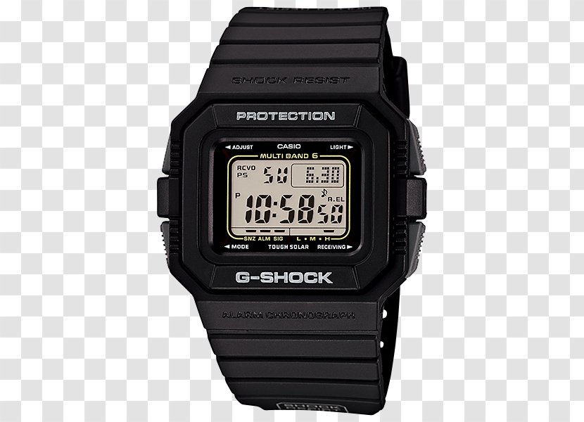 G-Shock Watch Casio Tough Solar Water Resistant Mark - Strap Transparent PNG
