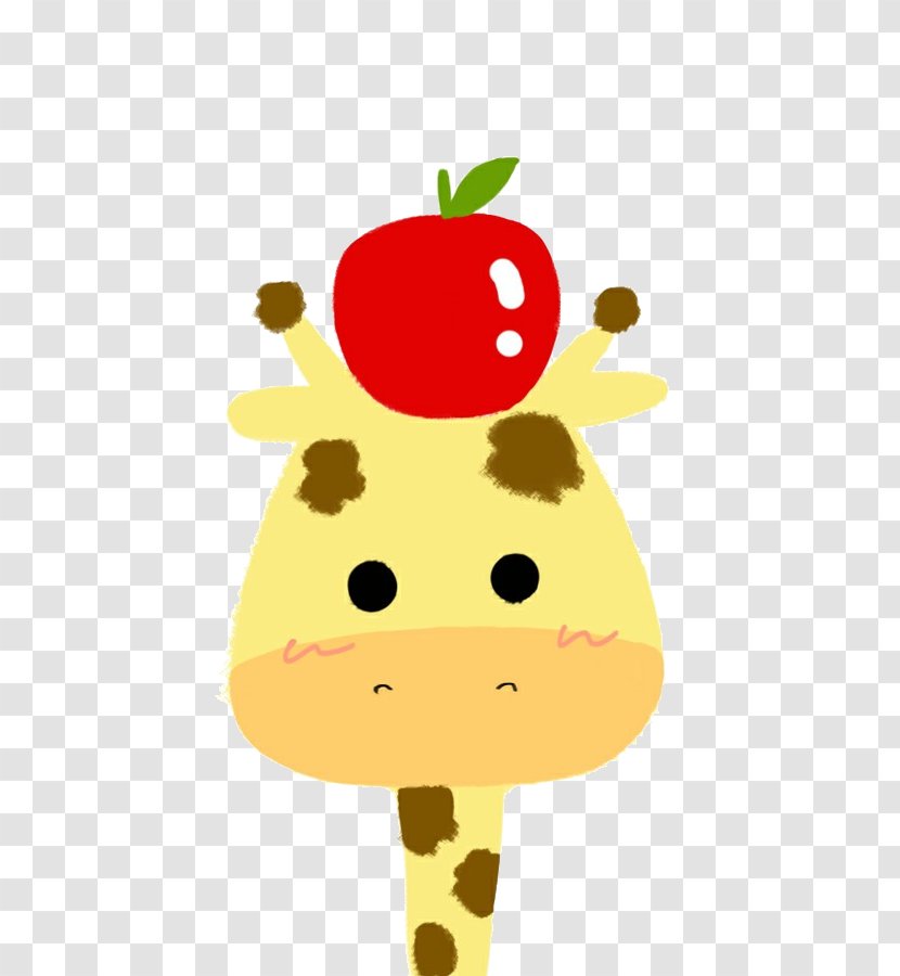 Giraffe Drawing Cartoon Wallpaper - Moe Transparent PNG