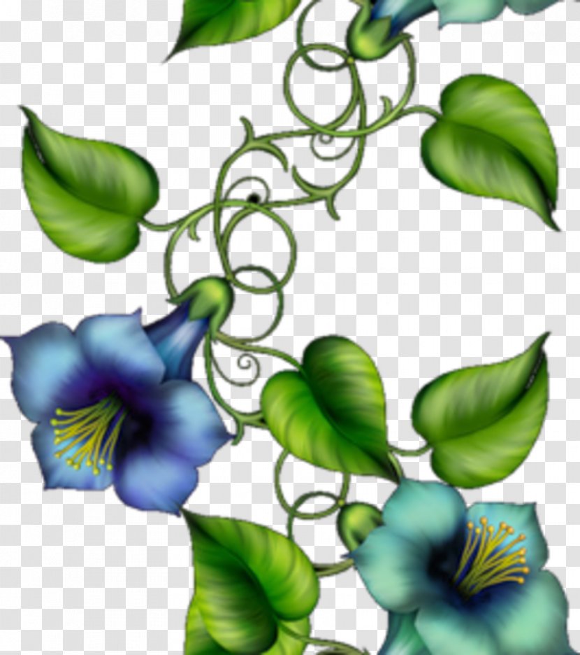 Flower Letter Initial Clip Art - Plant Stem Transparent PNG