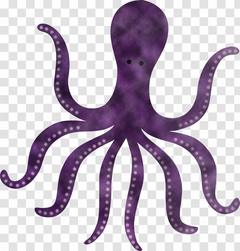 Octopus Giant Pacific Octopus Purple Violet Octopus Transparent PNG