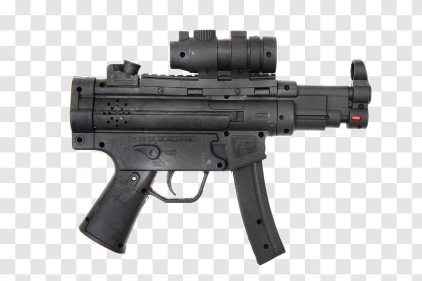 Heckler & Koch MP5 Submachine Gun Suppressor Weapon Firearm - Cartoon - Military Weapons Firearms Transparent PNG