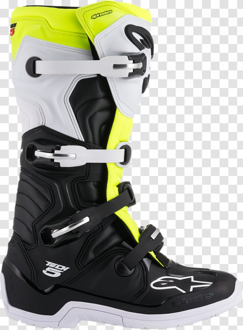 Alpinestars Tech 5 Boots Motocross Motorcycle Transparent PNG