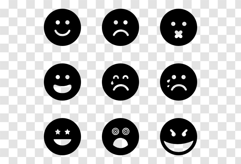 Emoticon Smiley Black And White Clip Art - Monochrome Photography - Emotions Transparent PNG