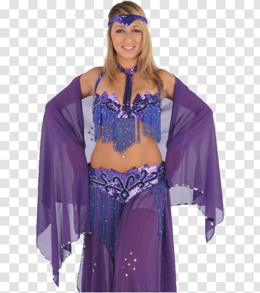 Costume Shoulder Belly Dance Outerwear - Purple Transparent PNG