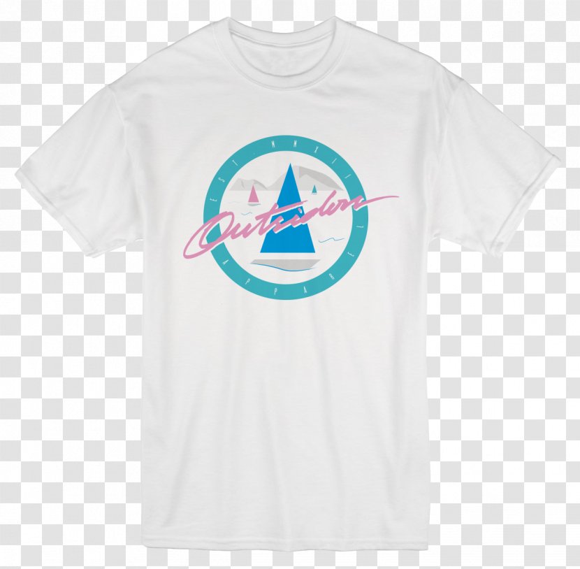 T-shirt Logo Sleeve Font - White - Apparel Transparent PNG