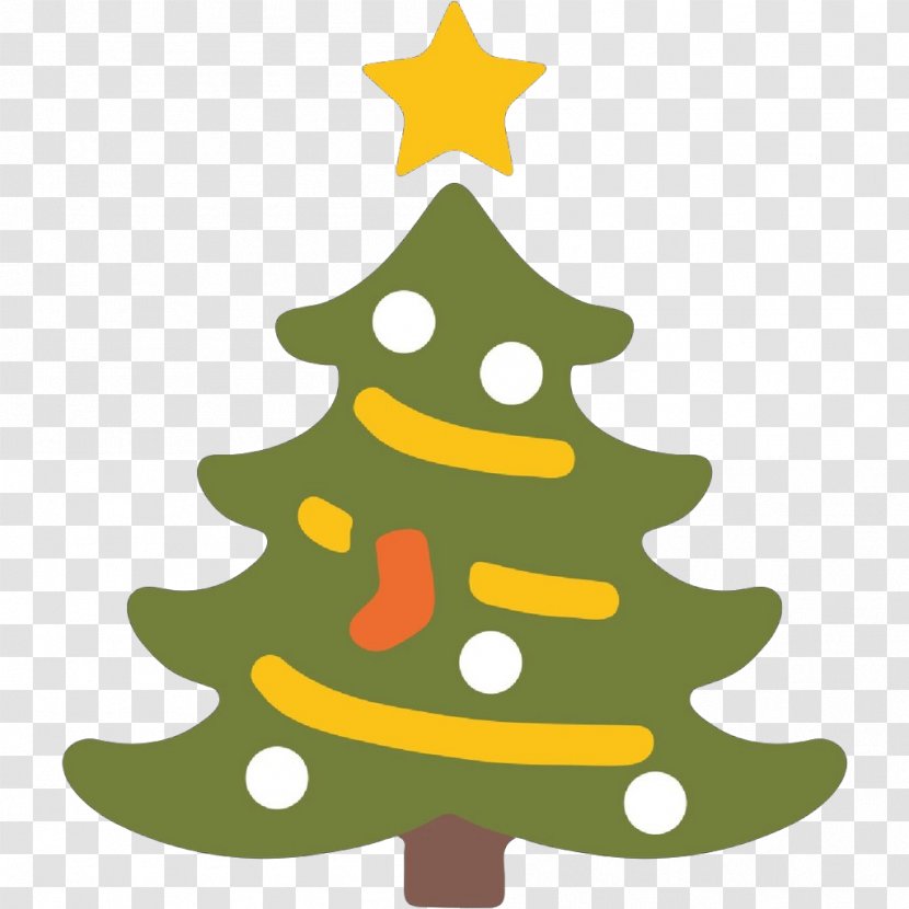 Christmas Tree Emoji - Conifer - Pine Family Transparent PNG