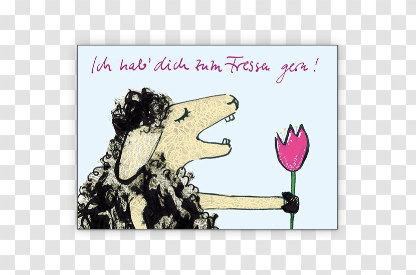 Greeting & Note Cards Ich Hab Dich Cartoon Ovis Love - Stationery - Blume Transparent PNG