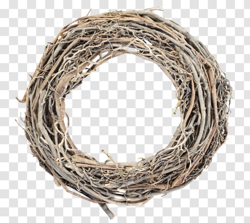 Christmas Decoration Cartoon - Bird Nest - Beige Wire Transparent PNG