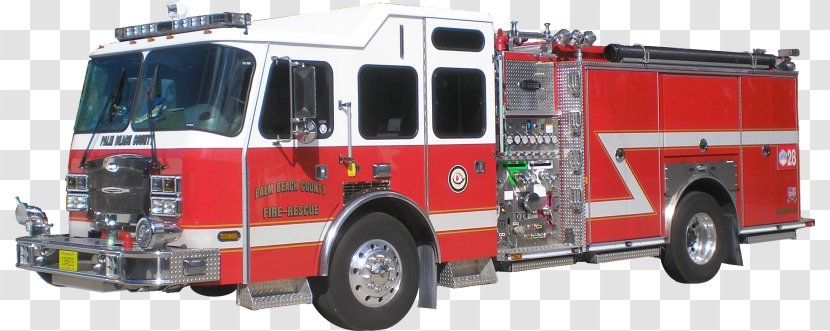 Palm Beach County Fire Rescue E-One Engine Department - Emergency - Firefighter Transparent PNG
