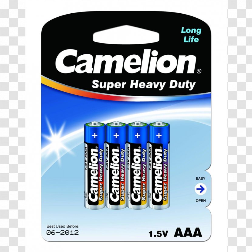 AAA Battery Electric Alkaline Nine-volt - Eneloop - Camelion Transparent PNG