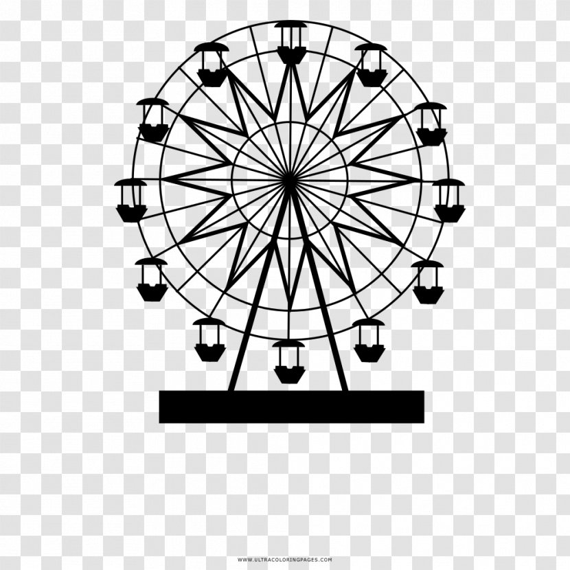 Ferris Wheel London Eye Drawing Coloring Book - Tourist Attraction Transparent PNG