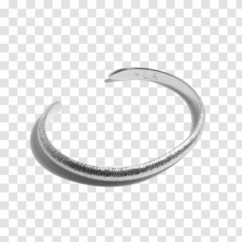 Material Bangle Silver Body Jewellery - Platinum Transparent PNG