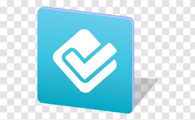 Social Media Foursquare Symbol - Blue Transparent PNG