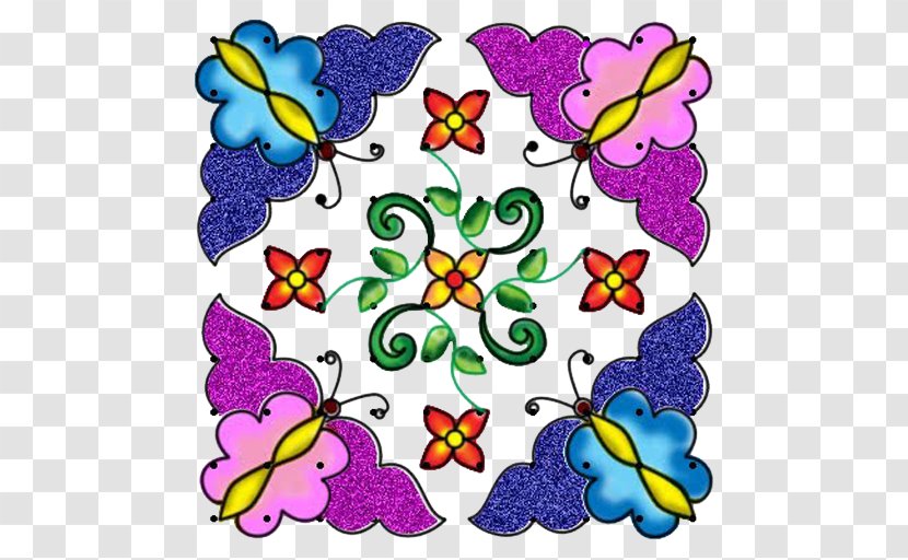 Floral Design Kolam Point Symmetry Flower - Cut Flowers - Art Transparent PNG