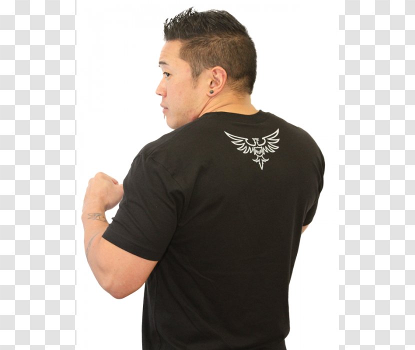T-shirt Black M Sleeve Mixed Martial Arts Clothing - Neck Transparent PNG