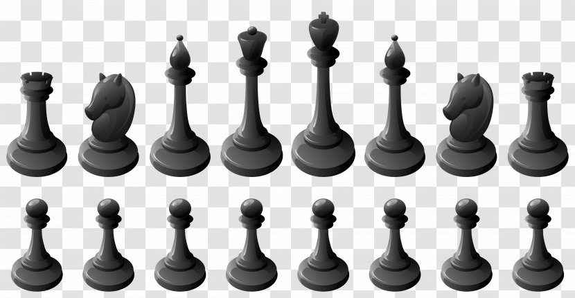 Chess Piece Chessboard White And Black In Clip Art - Indoor Games Sports Transparent PNG