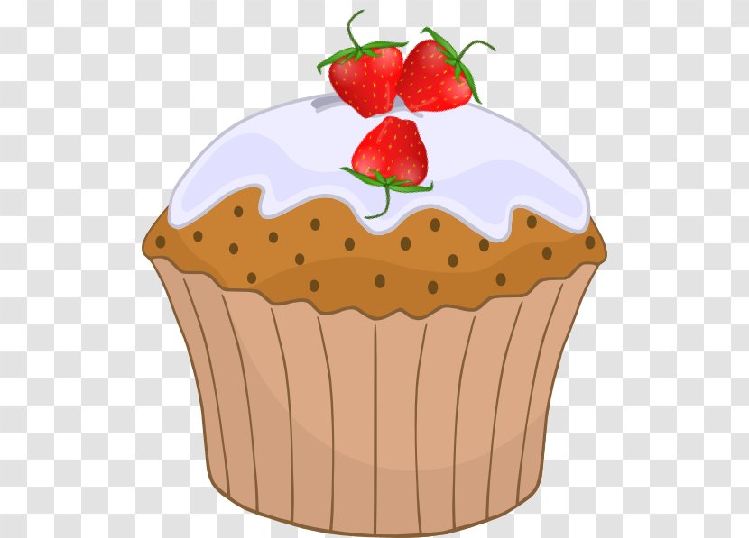 Muffin Cupcake Mother Clip Art - Whipped Cream - Strawberry Transparent PNG
