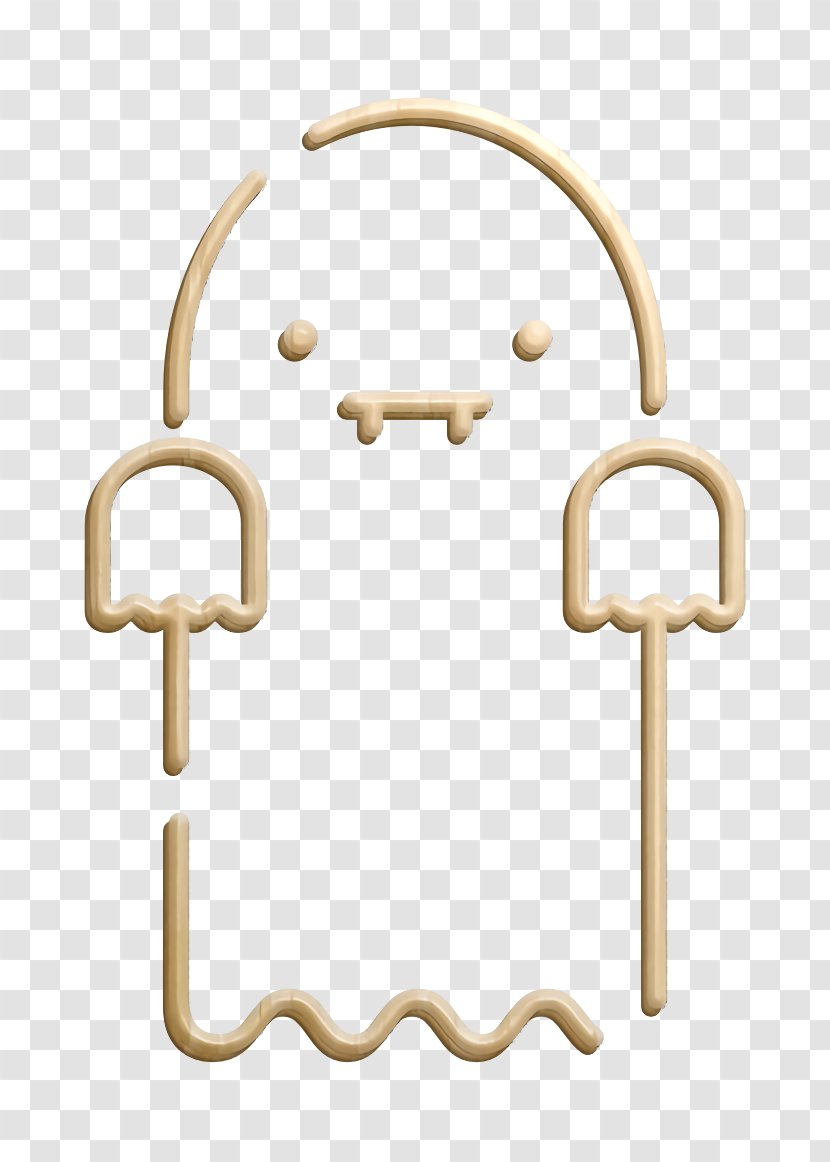 Ghost Icon Halloween Horror - Brass - Metal Transparent PNG