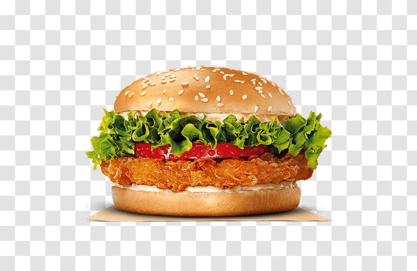 Hamburger Burger King Grilled Chicken Sandwiches Cheeseburger - Fried Food - Crispy Transparent PNG