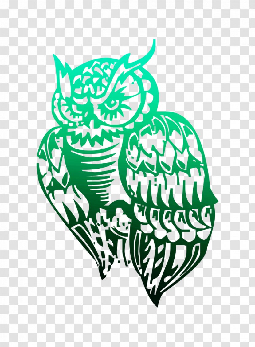 Owl Royalty-free Illustration Image Vector Graphics - Face Tattoo - Line Art Transparent PNG