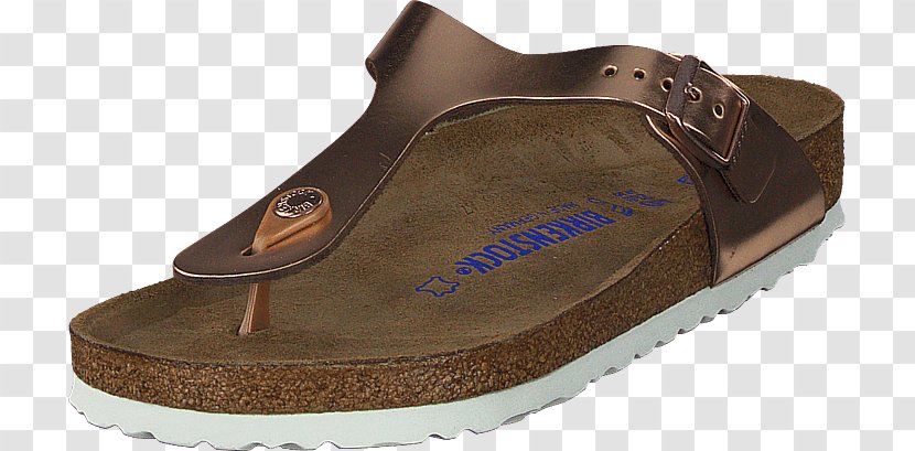 Slide Sandal Shoe Walking - Metallic Copper Transparent PNG