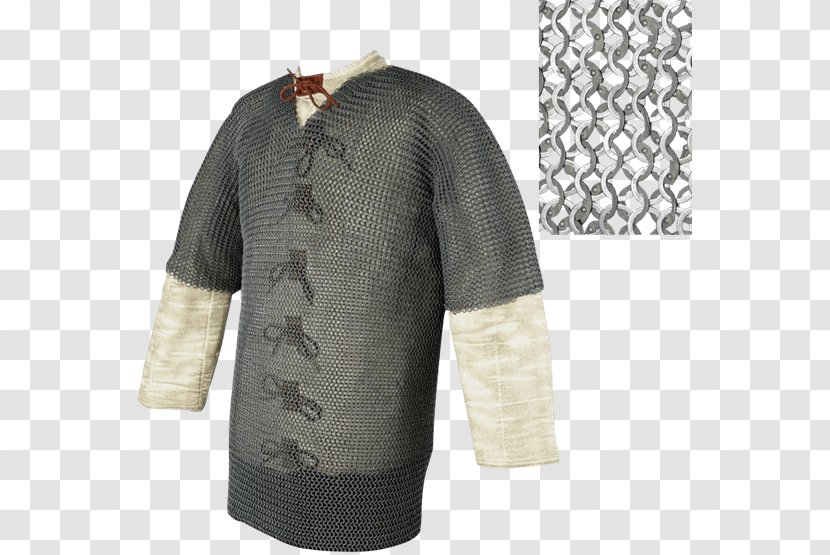 T-shirt Middle Ages Mail Hauberk Sleeve - Gambeson Transparent PNG