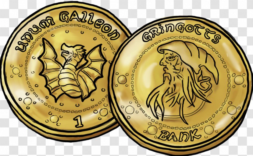 Harry Potter And The Escape From Gringotts Coin Gold Transparent PNG