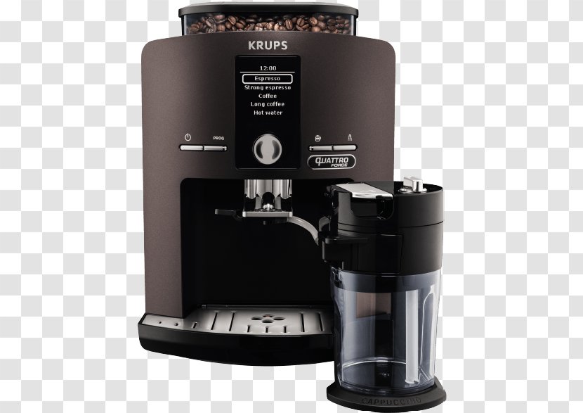 Espresso Coffeemaker Cappuccino Krups Espresseria Automatic EA8050PN - Lattespress Ea82f - Coffee Transparent PNG