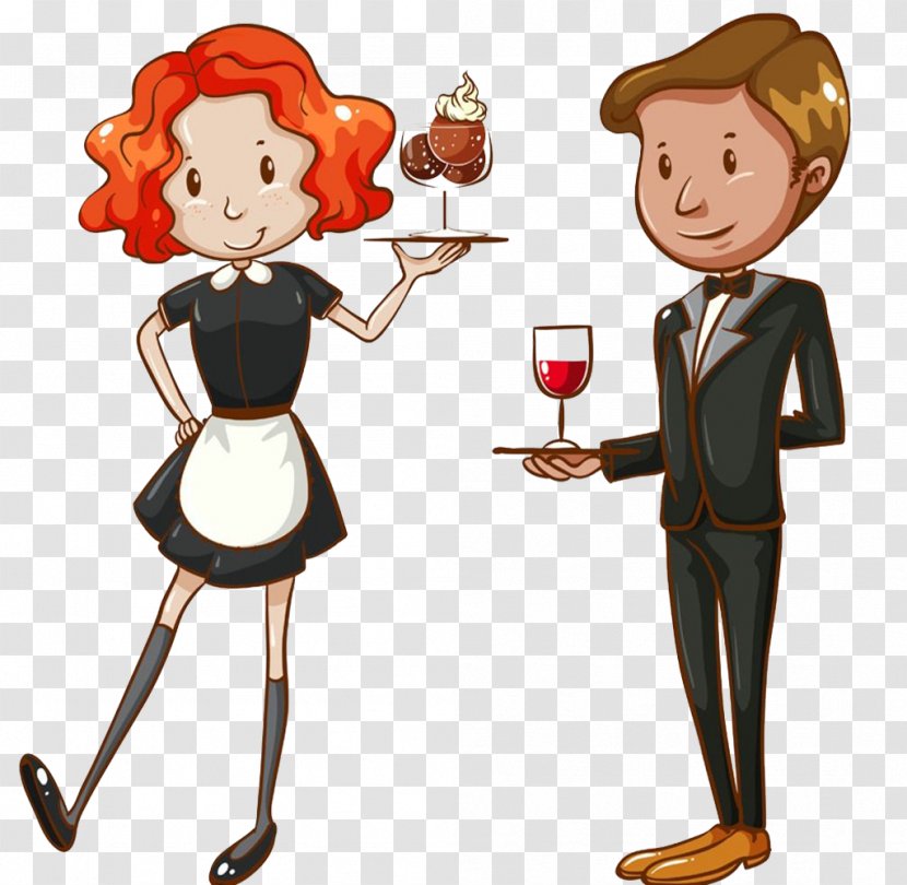 Waiter Stock Photography Royalty-free Clip Art - Fotosearch - Cartoon Bartender Transparent PNG