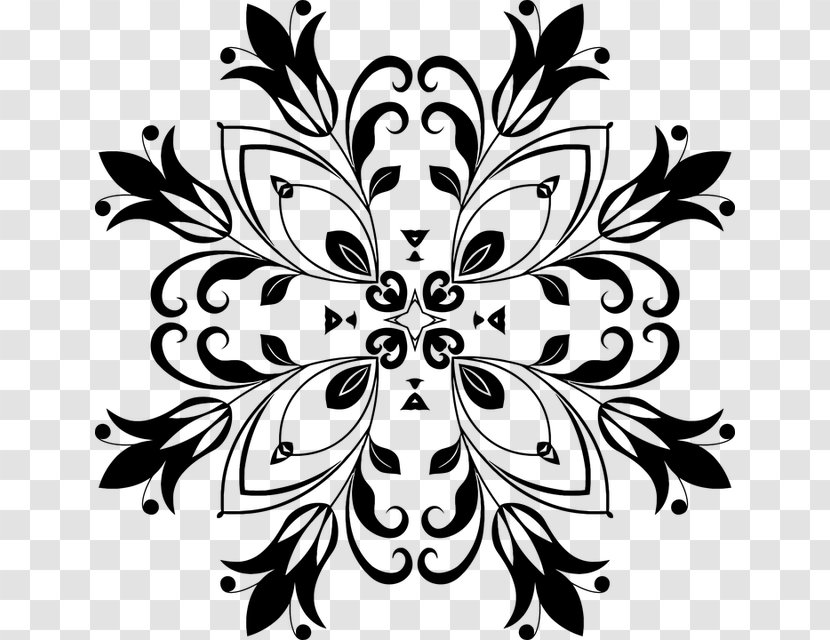 Floral Design Interior Services Clip Art - Snowflake Round Frame Transparent PNG