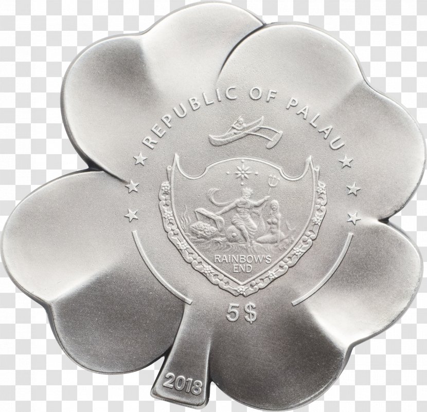 Palau Silver Coin Clover - Luck Transparent PNG