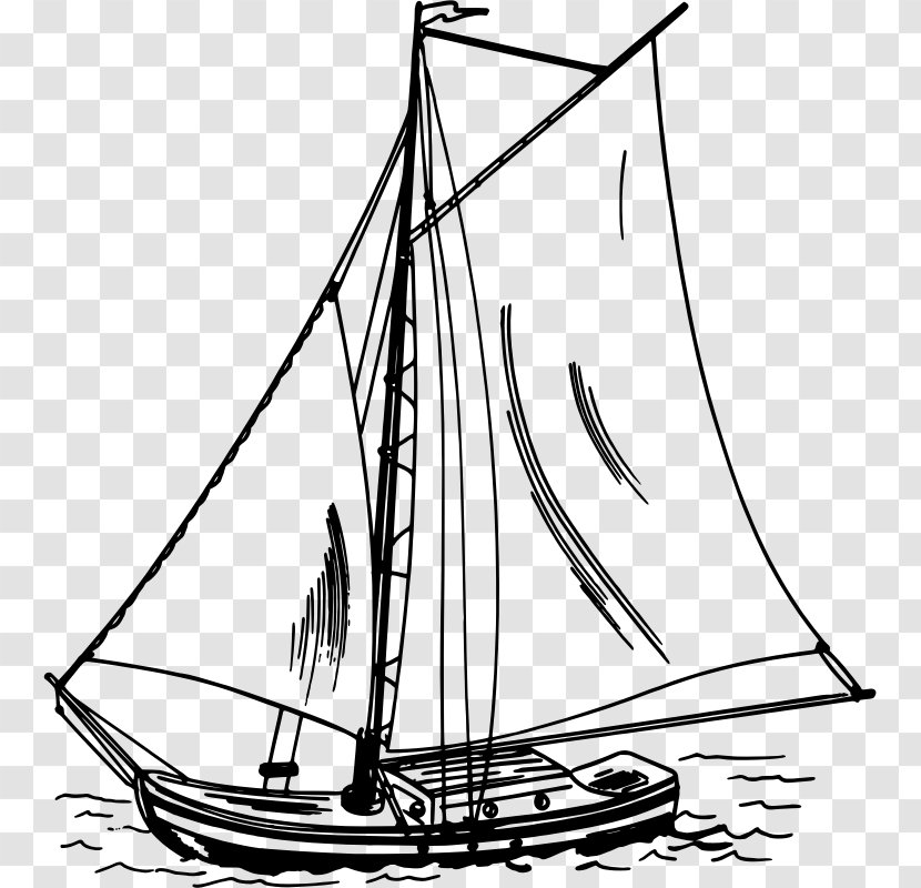 Sailboat Brigantine Schooner Clip Art - Yawl - Sail Transparent PNG