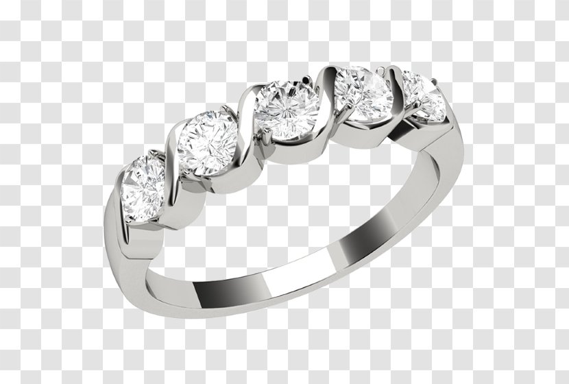 Diamond Wedding Ring Eternity Princess Cut - Rings Women Transparent PNG