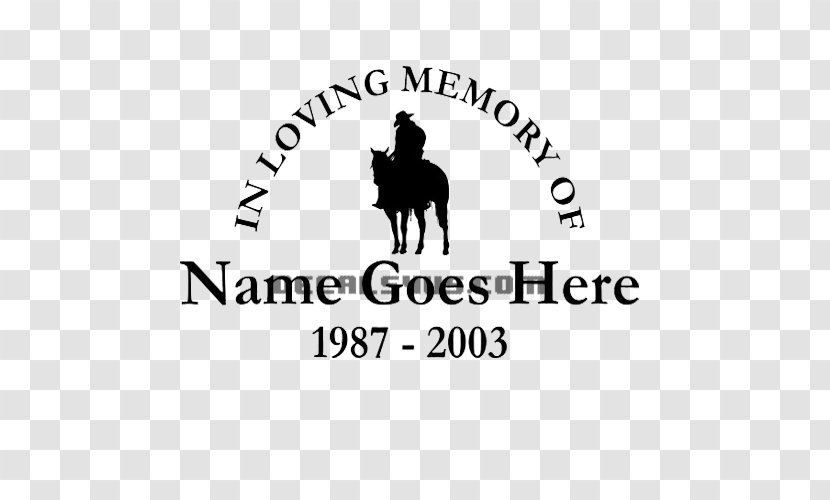 Car Wall Decal Sticker Window - Black - In Loving Memory Transparent PNG