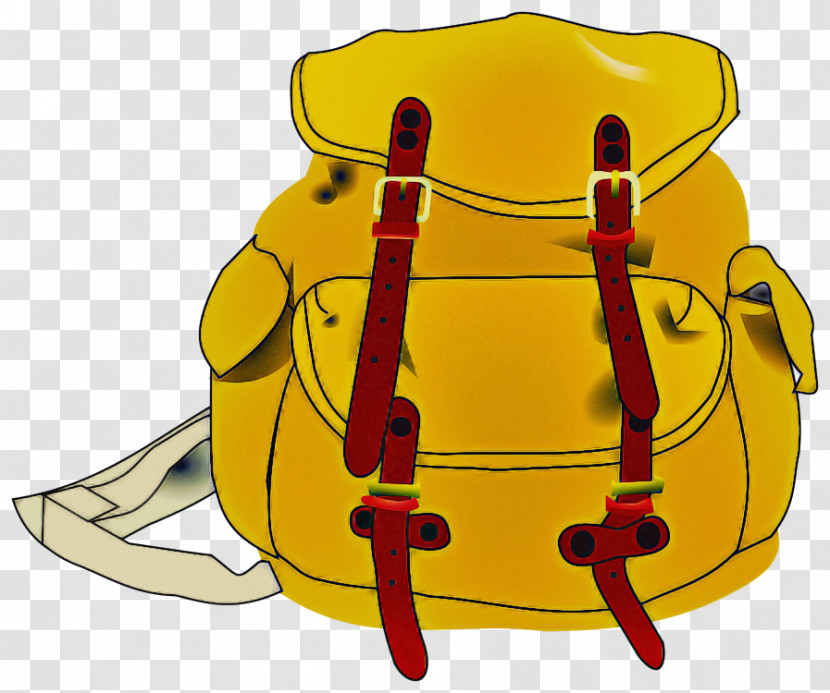 Yellow Bag Backpack Transparent PNG