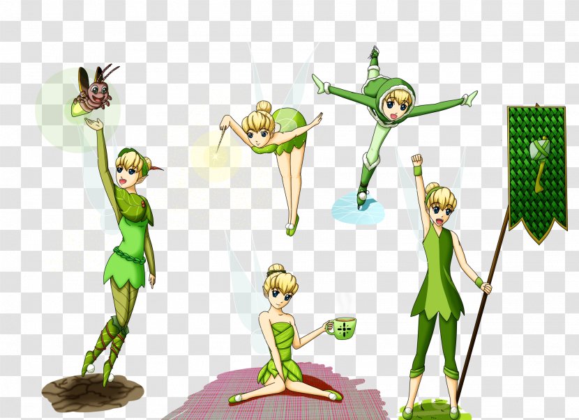 Tinker Bell Peter Pan Disney Fairies Queen Clarion Drawing - Silhouette Transparent PNG