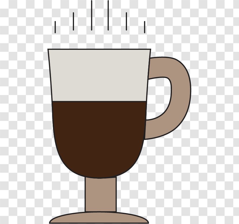 Coffee Cafe Wine Glass - Vector Goblet Flat Transparent PNG