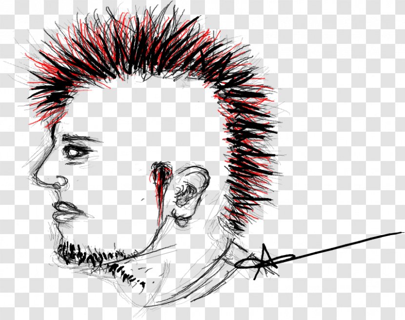 Nose Eyebrow Forehead Sketch - Self Portrait - Skulls Punk Transparent PNG
