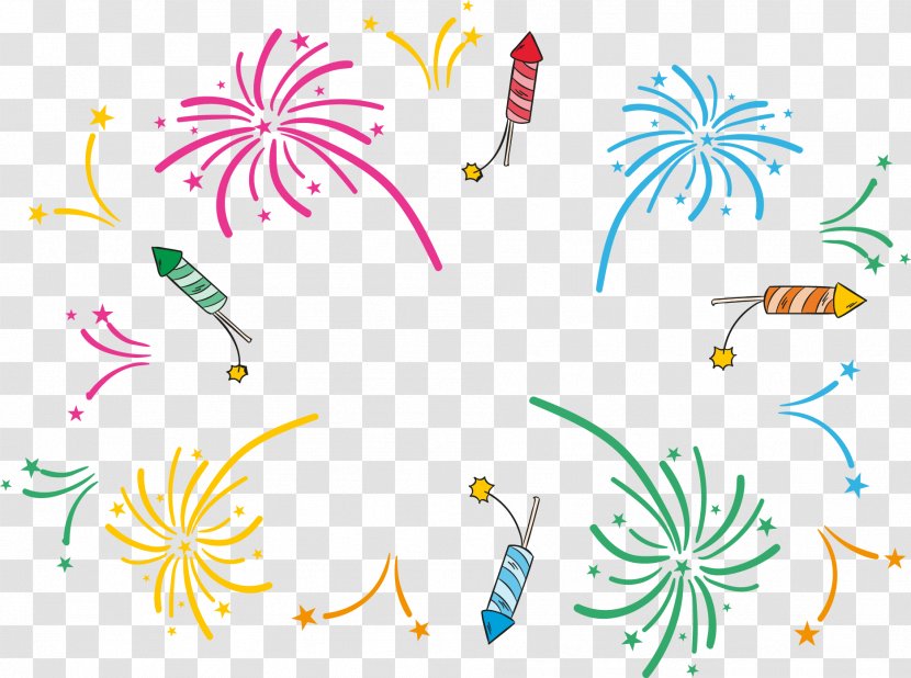 Fireworks New Years Day - Point - Vector Color Transparent PNG