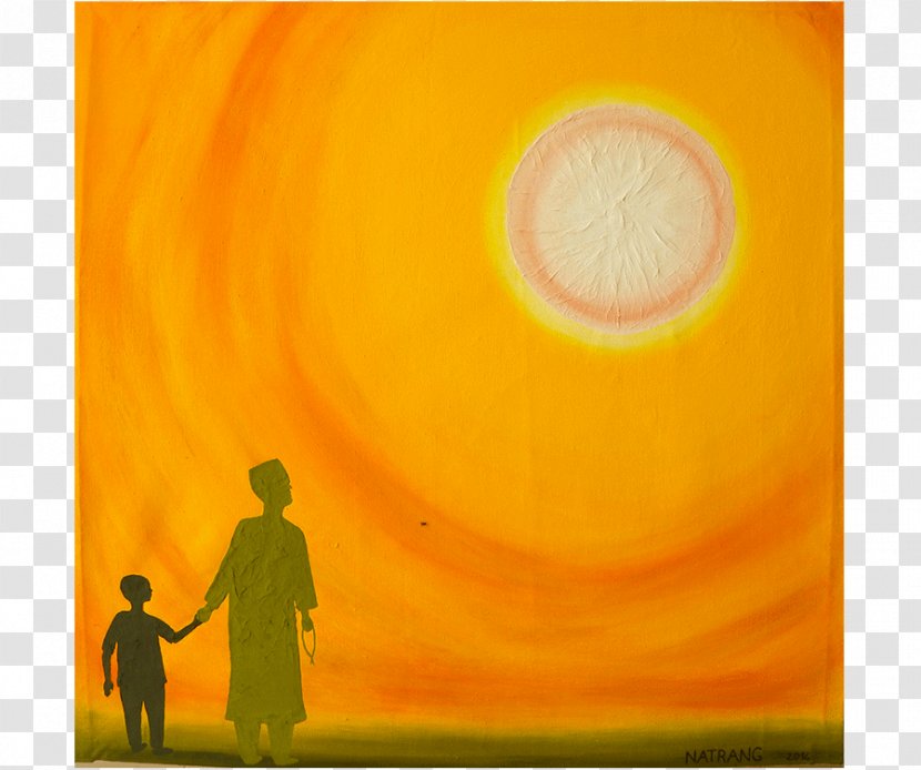 Painting Acrylic Paint Desktop Wallpaper Sunlight - Orange - Famille Musulmane Dessin Transparent PNG