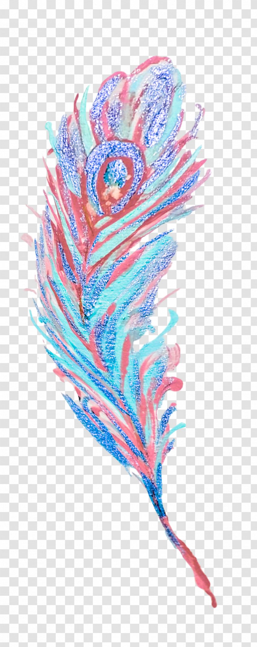 Feather Graphic Design Watercolor Painting - Fresh Color Bright Feathers Style Transparent PNG