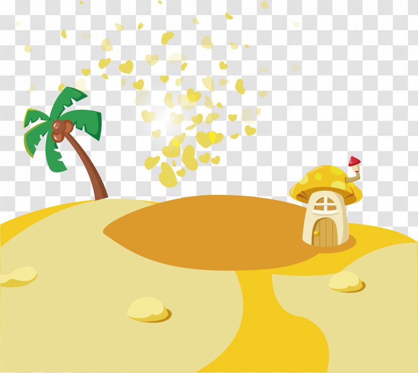 Beach Wallpaper - Cartoon - Background Transparent PNG