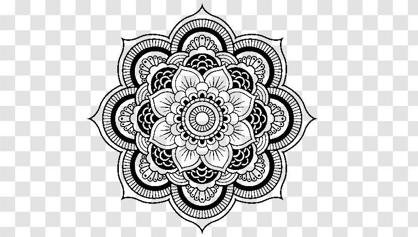 Mandala Coloring Book Clip Art - Symmetry - Flower Transparent PNG