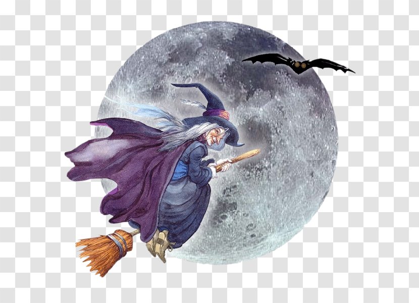 Night Poems Boszorkány Hag Halloween - Broom - Moon Transparent PNG