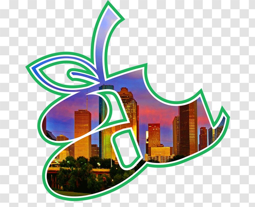 Houston Skyline Clip Art - Night - Texas Transparent PNG